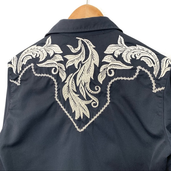 Men’s Vintage Embroidered Roper Western Shirt - Picture 8 of 8